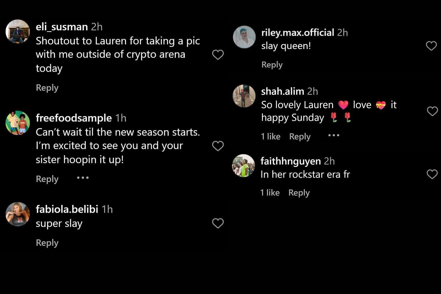 Fans commented on Instagram (@laurenmariebetts/IG)